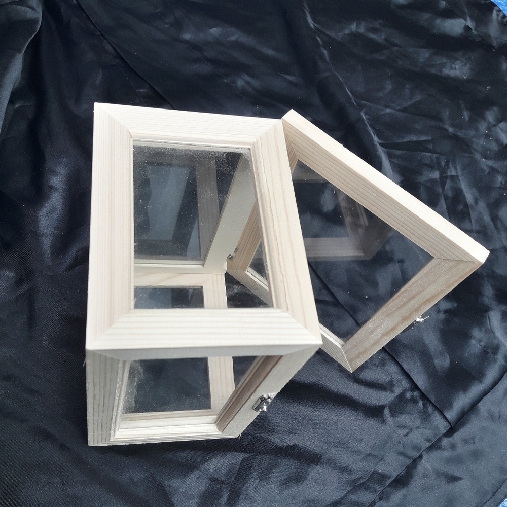 Glass and Wood Display Box for Jewelry Crystals Trinkets Collectibles Beads - Picture 6 of 9